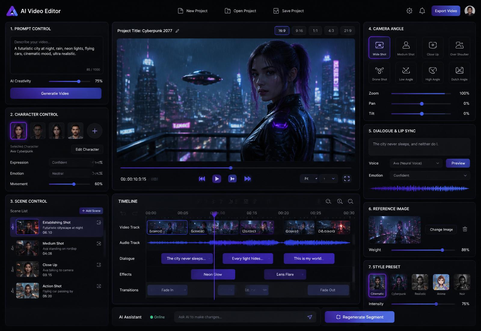 Valava professional video studio panel